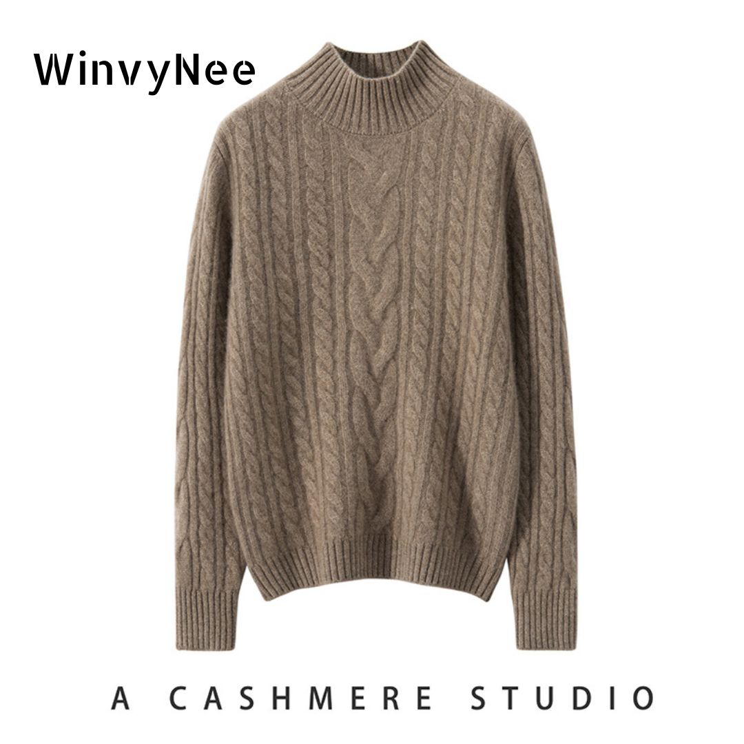 Cashmere Sweater Formal - WinvyNee Pakaian Wanita Sweter Wol Kasmir