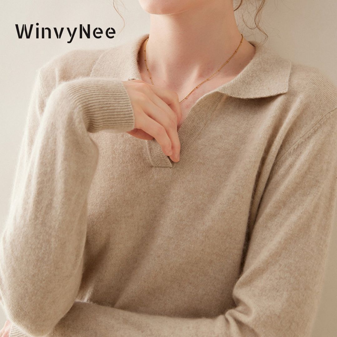 Cashmere Sweater Formal - WinvyNee Pakaian Wanita Sweter Wol Kasmir