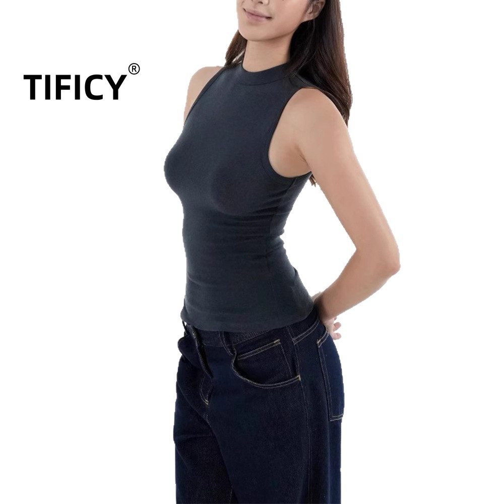 Women'S Semi Formal Evening Wear - Atasan Tanpa Lengan Semi High Neck