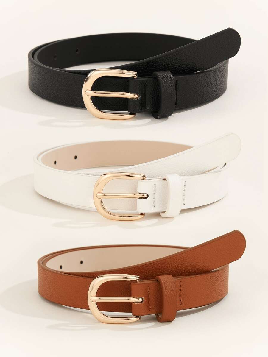 Women Formal Wear With Jeans - SGIAWETA-3pcs Sabuk Wanita Elegan Minimalis dengan