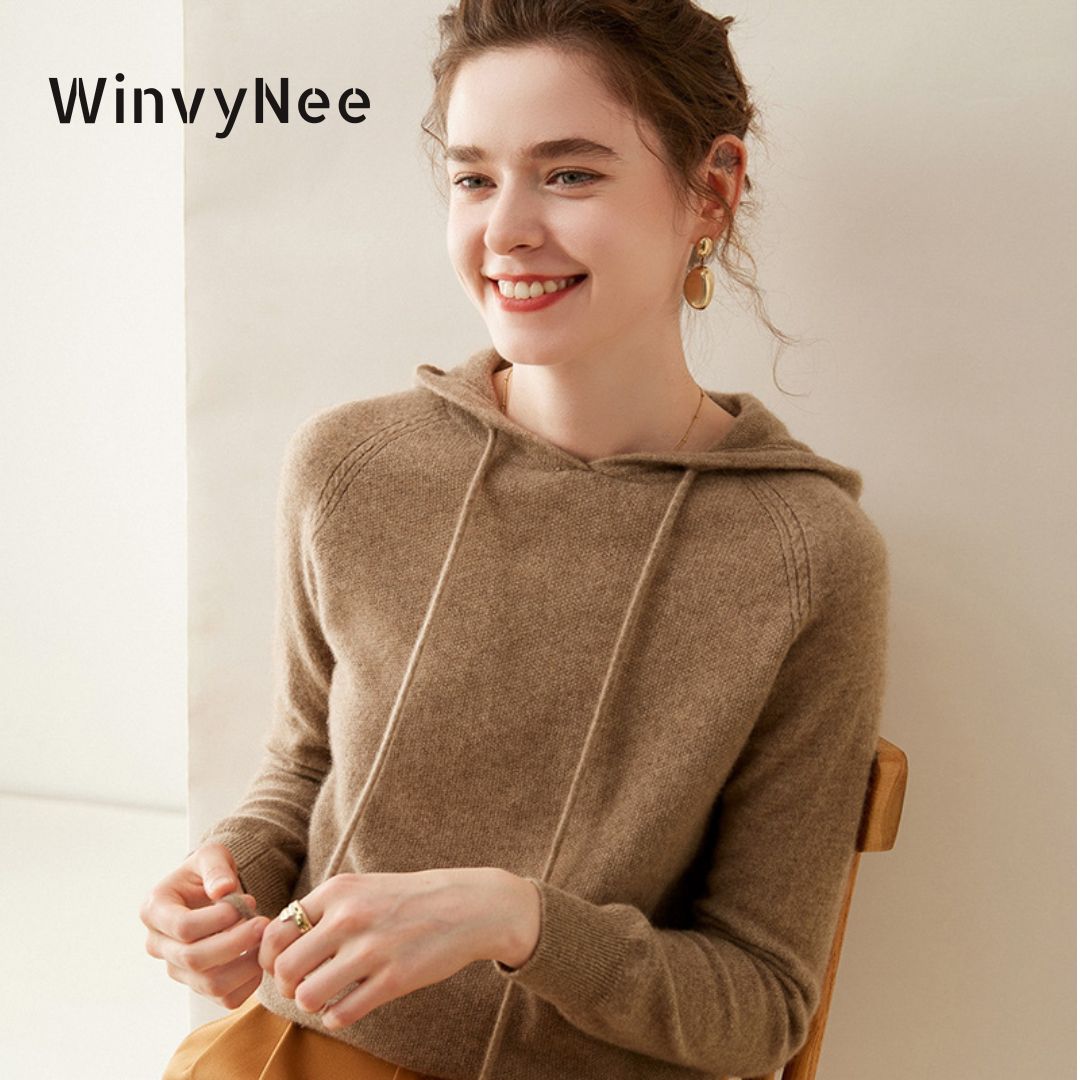 Cashmere Sweater Formal - WinvyNee Sweter Wol Merino Kasmir Wanita