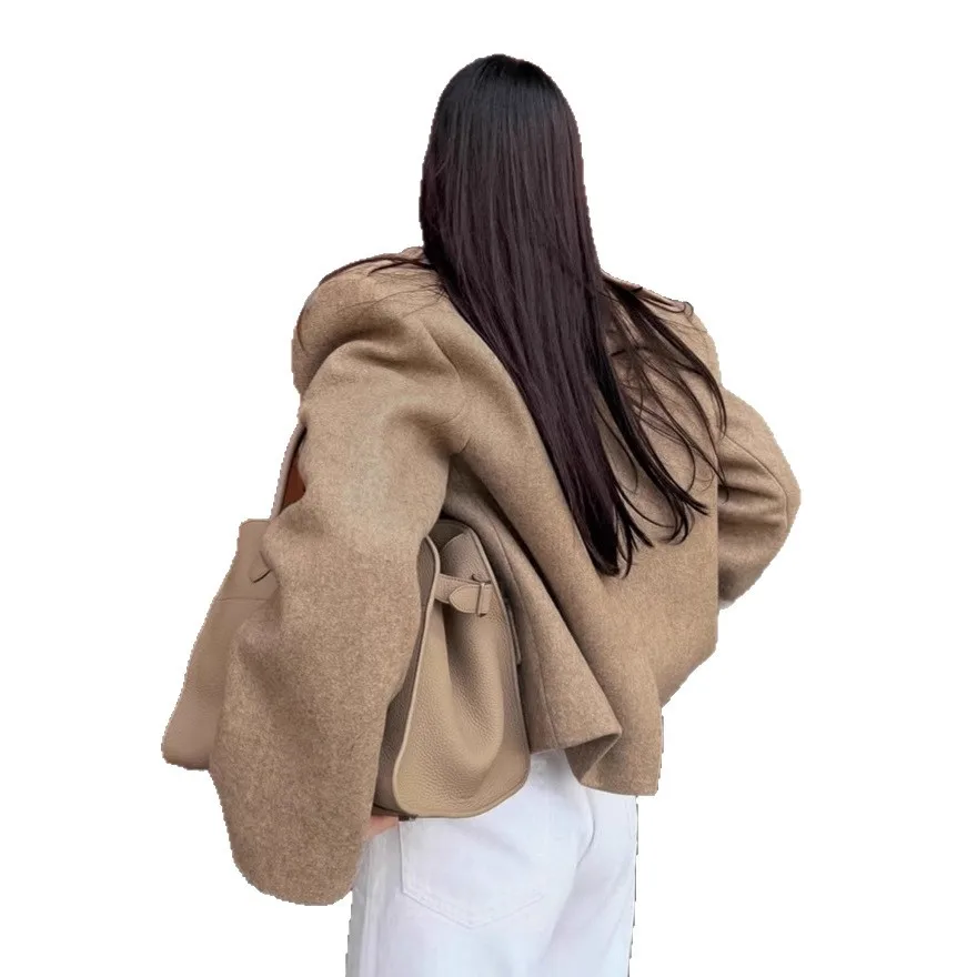 Women Formal Wear Stitching - Jas Wanita Tweed dengan Bantalan Bahu
