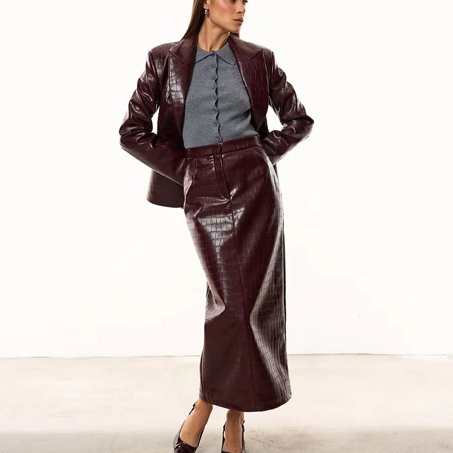 Formal Women'S Wear - IG Setelan Wanita 2 Potong Kulit