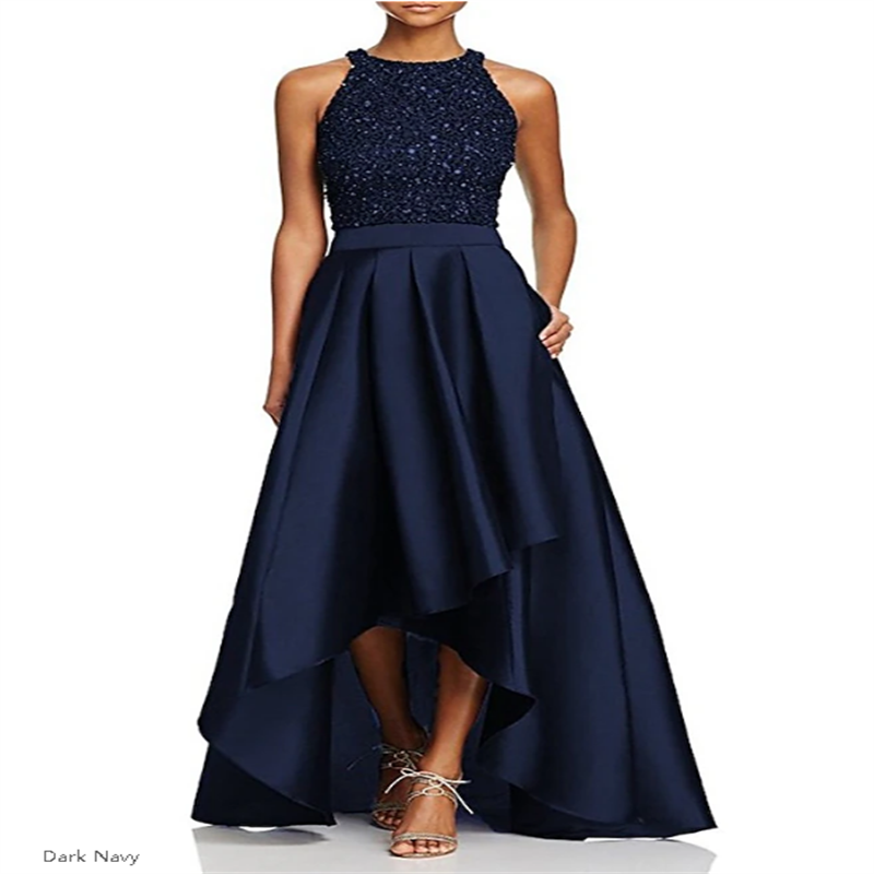 Women'S Semi Formal Evening Wear - Gaun Tamu Pernikahan Model A-Line Berkilau