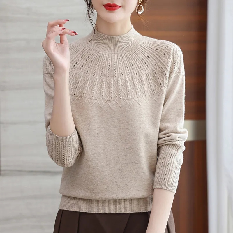 Cashmere Sweater Formal - Pakaian Wanita Baru Untuk Musim Gugur/Musim