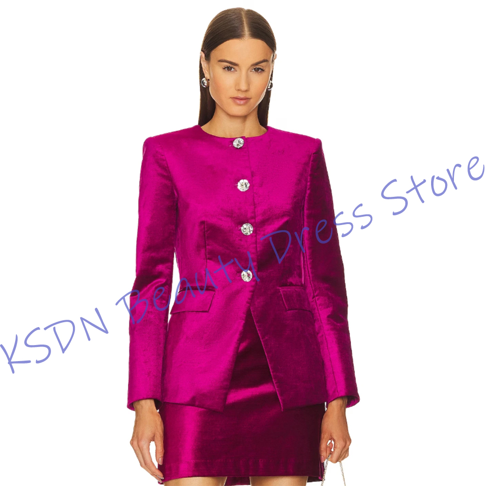 Women Formal Wear Shirts - Setelan Wanita Elegan Satin Pink Terang