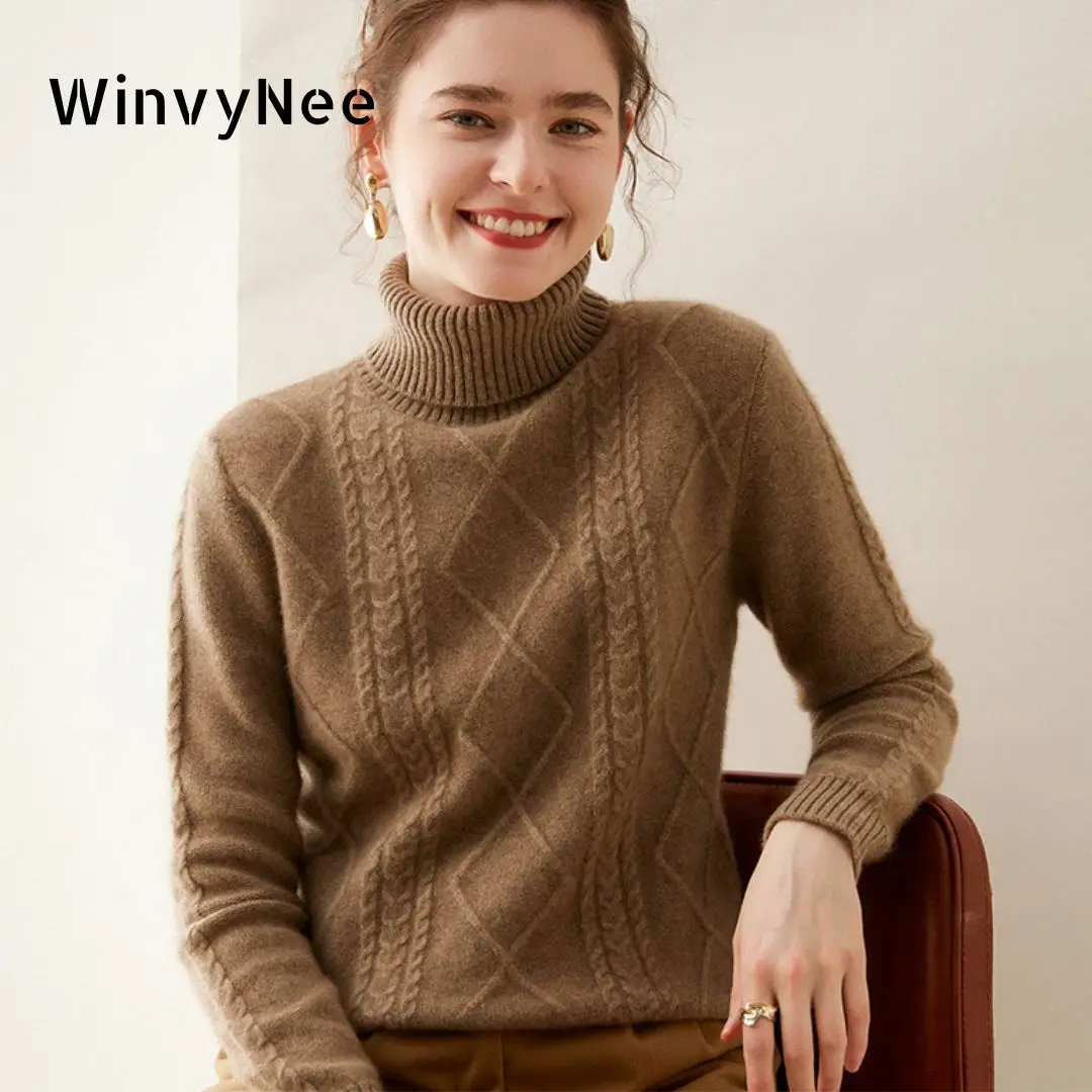 Cashmere Sweater Formal - WinvyNee Sweter Wol Kasmir Wanita Pakaian