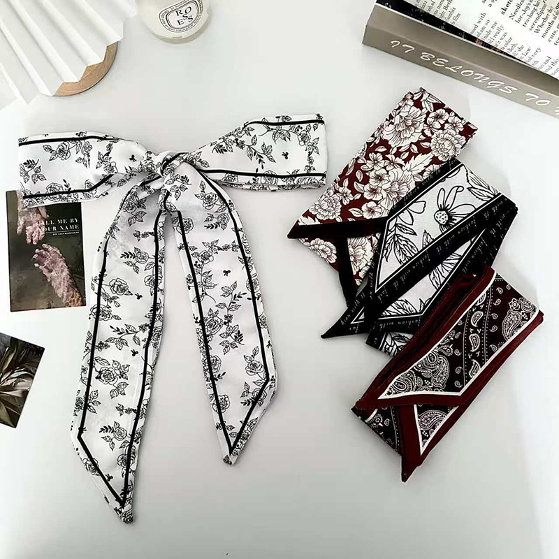 Scarf Silk Neck - Selendang sutra tipis wanita, pita sutra