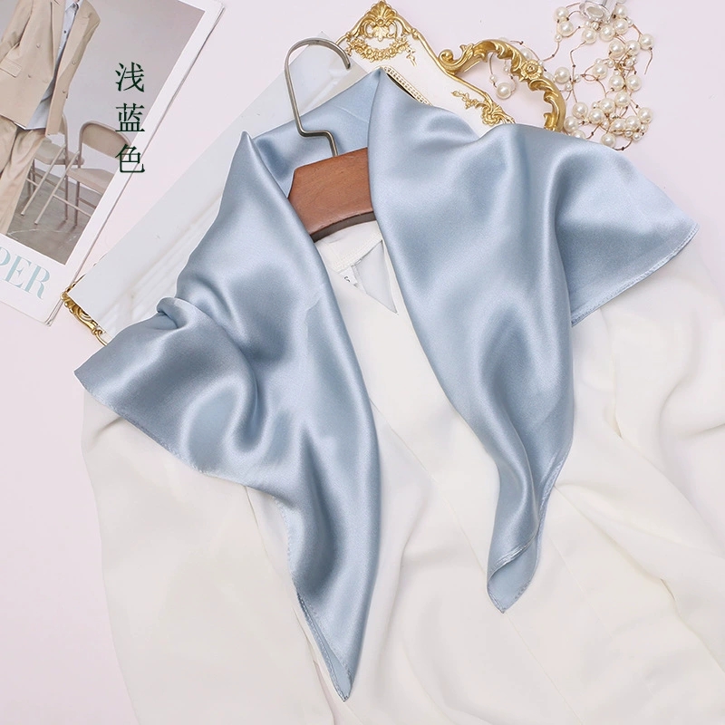 Scarf Silk Neck - Syal Sutra Mulberry Warna Solid Musim