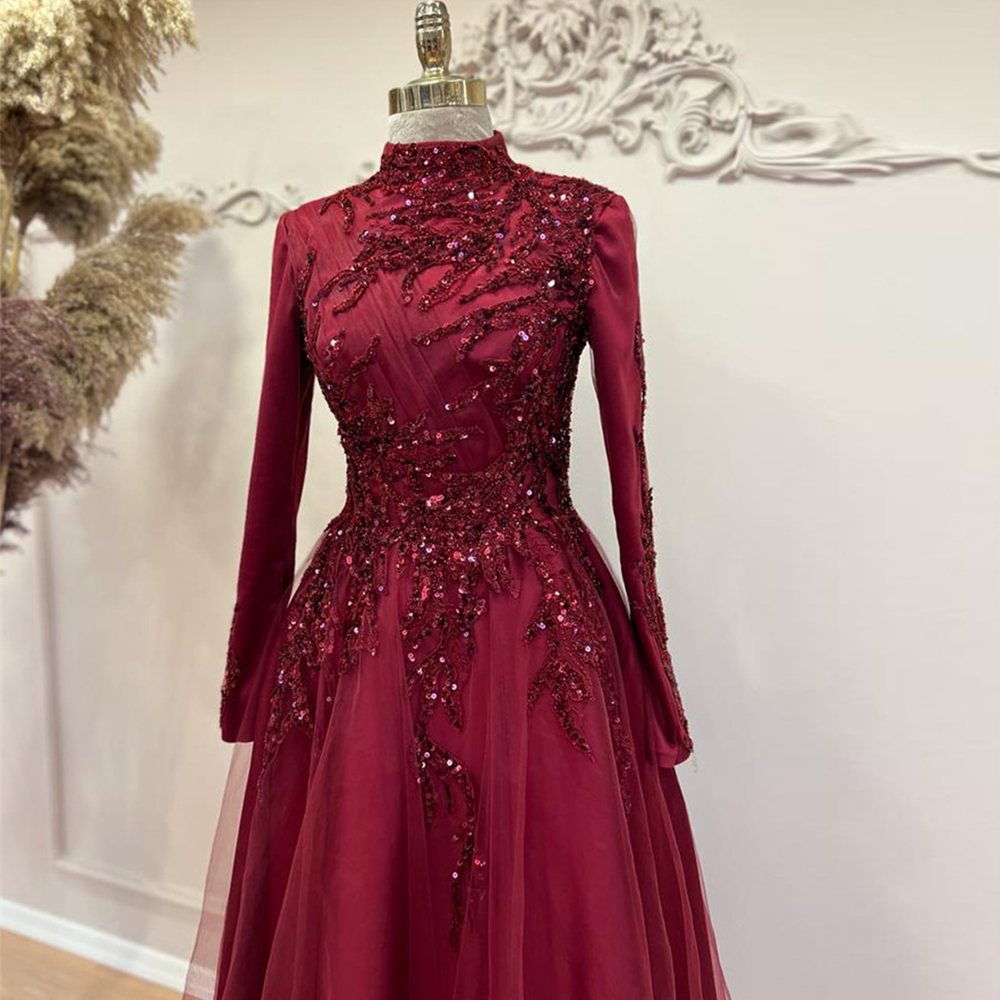 Gaun Prom kerah tinggi wanita, - Women Formal Wear Dress ulasan dan harga