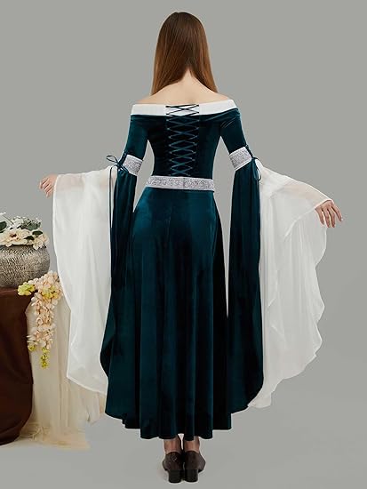 DAIZBELLA Kostum Renaisans Aba - Women'S Green Formal Wear ulasan dan harga
