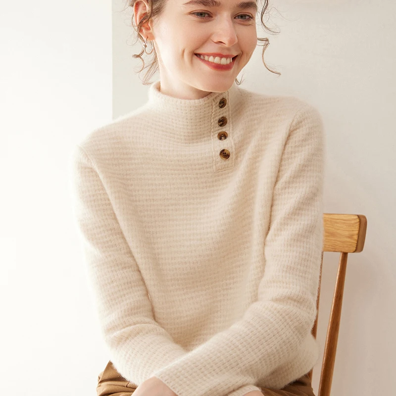 WinvyNee Sweater Wol Kasmir Wa - Cashmere Sweater Formal ulasan dan harga