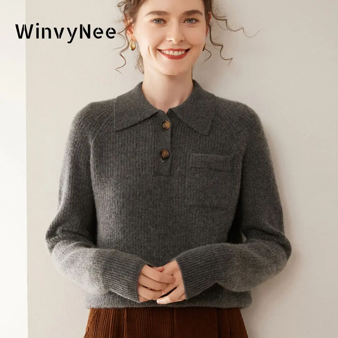 WinvyNee Sweter Wol Kasmir Wan - Cashmere Sweater Formal ulasan dan harga