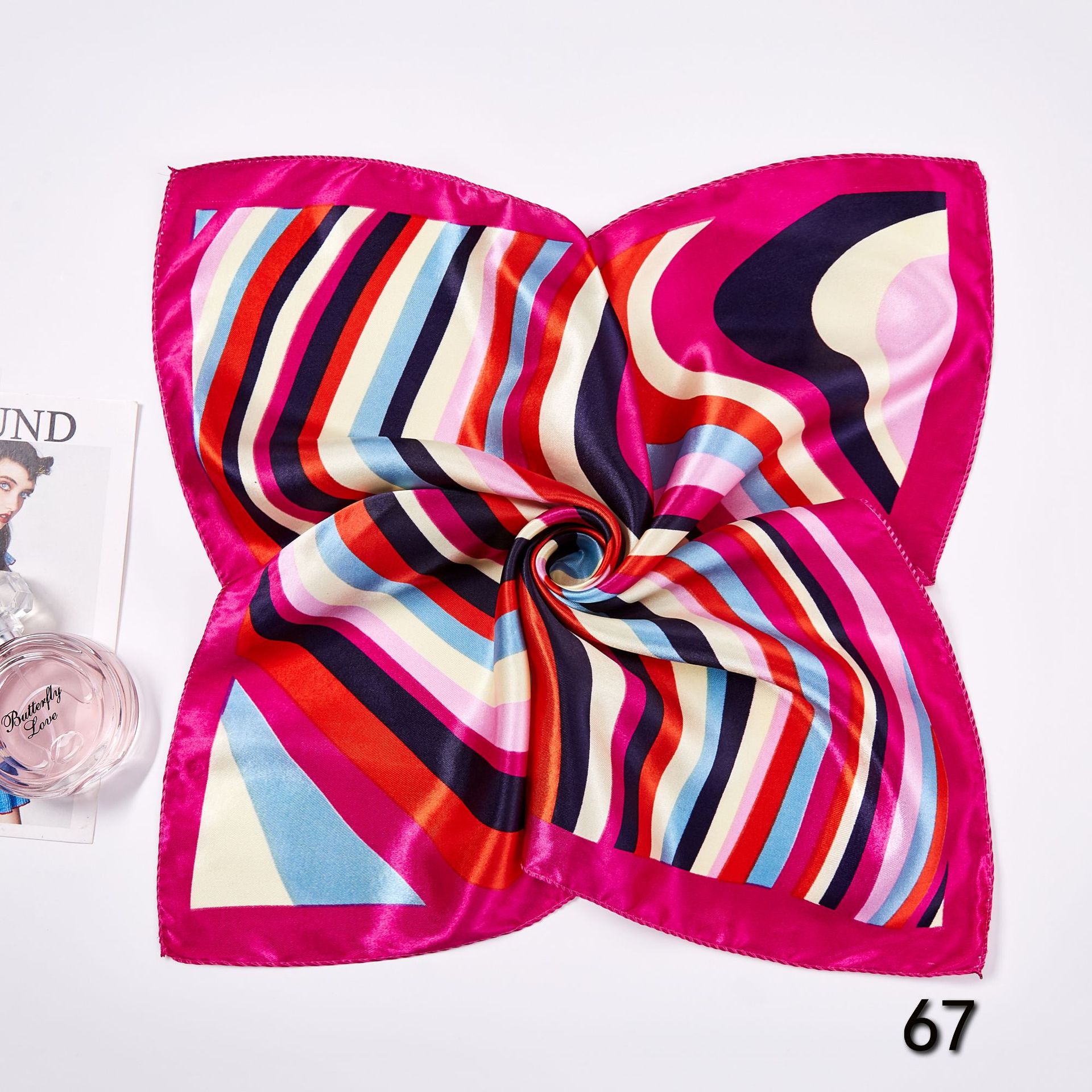 50*50cm syal syal sutra perseg - Scarf Silk Neck ulasan dan harga