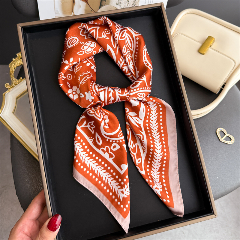 1Pc syal sutra motif kacang me - Scarf Silk Neck ulasan dan harga