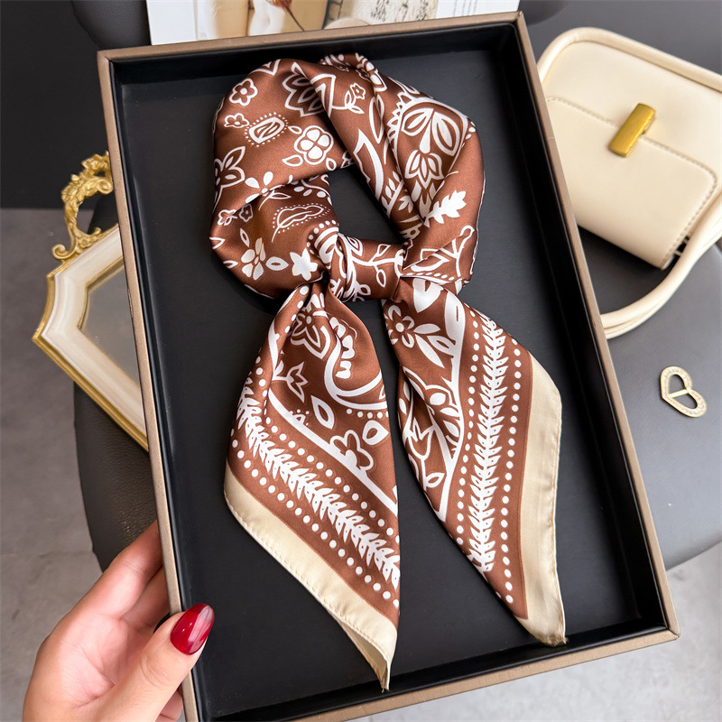 1Pc syal sutra motif kacang me - Scarf Silk Neck ulasan dan harga