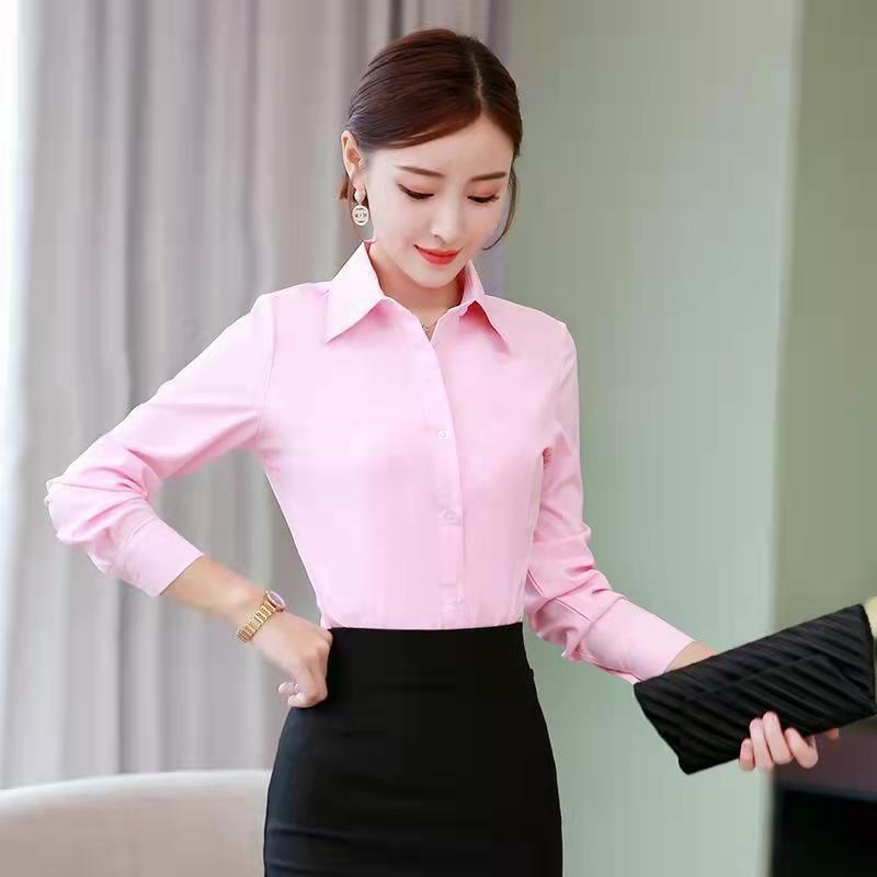 Blus Hitam Putih Ramping Korea - Women Formal Wear Shirts ulasan dan harga