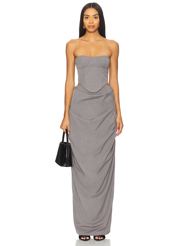 Set Gaun Korset Off Shoulder A - Women Formal Wear Dress ulasan dan harga