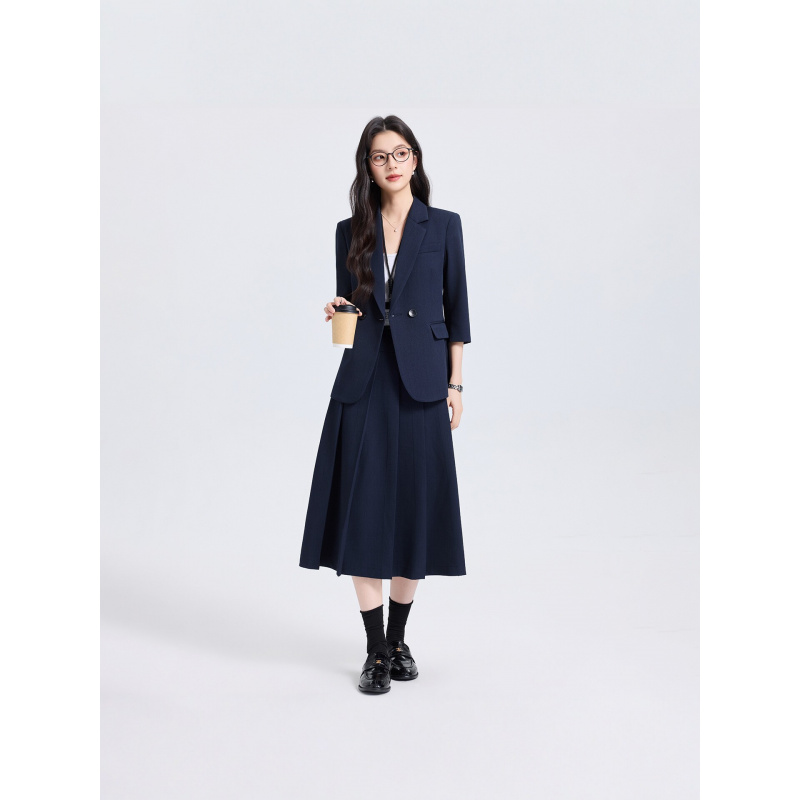 Setelan Jas Wanita Biru Dongke - Women Formal Wear Shirts ulasan dan harga