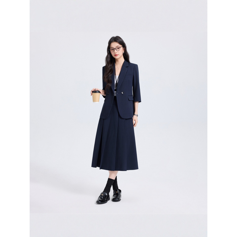 Setelan Jas Wanita Biru Dongke - Women Formal Wear Shirts ulasan dan harga
