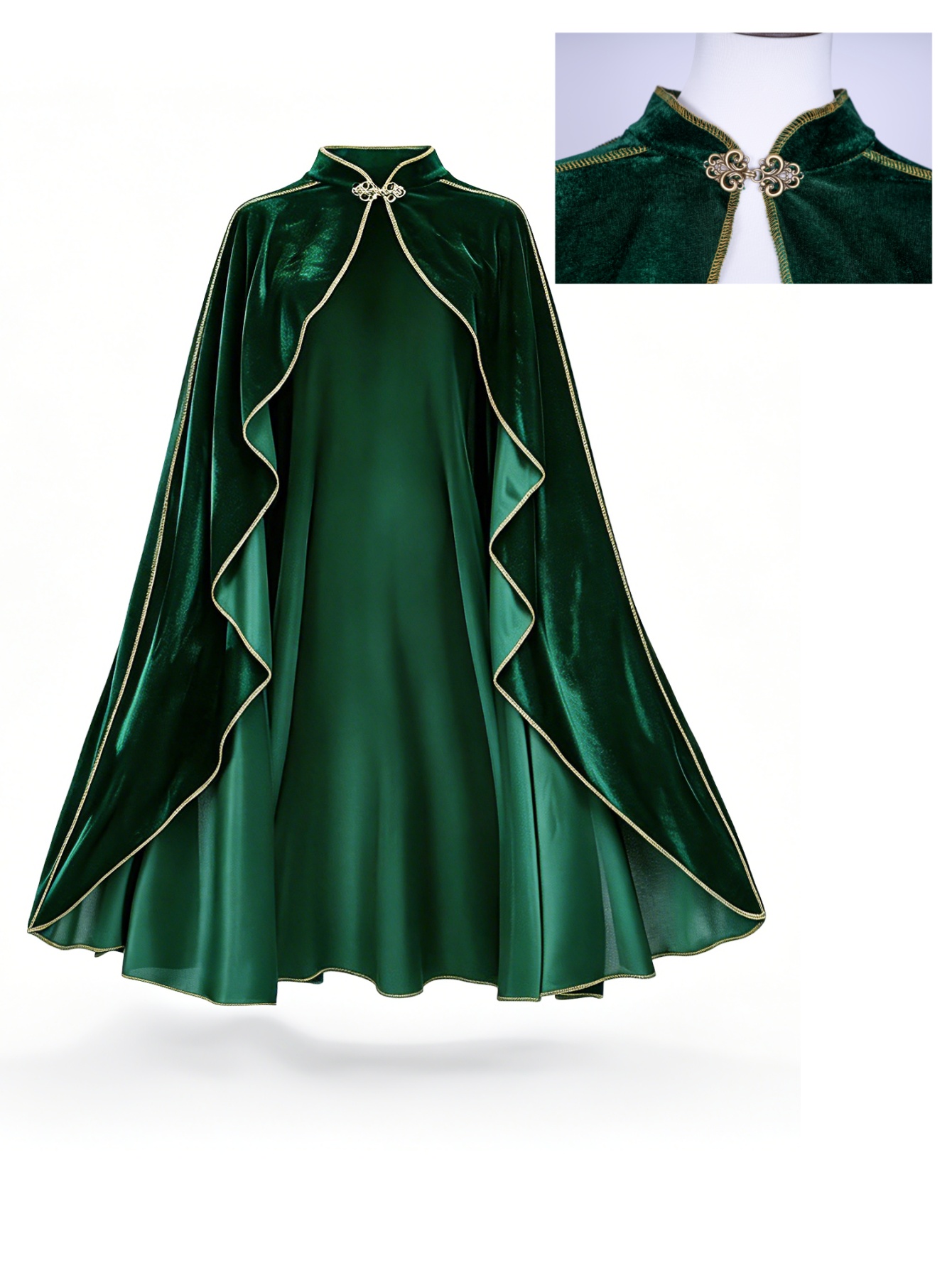 Jubah Beludru Hijau Vintage Wa - Women'S Green Formal Wear ulasan dan harga