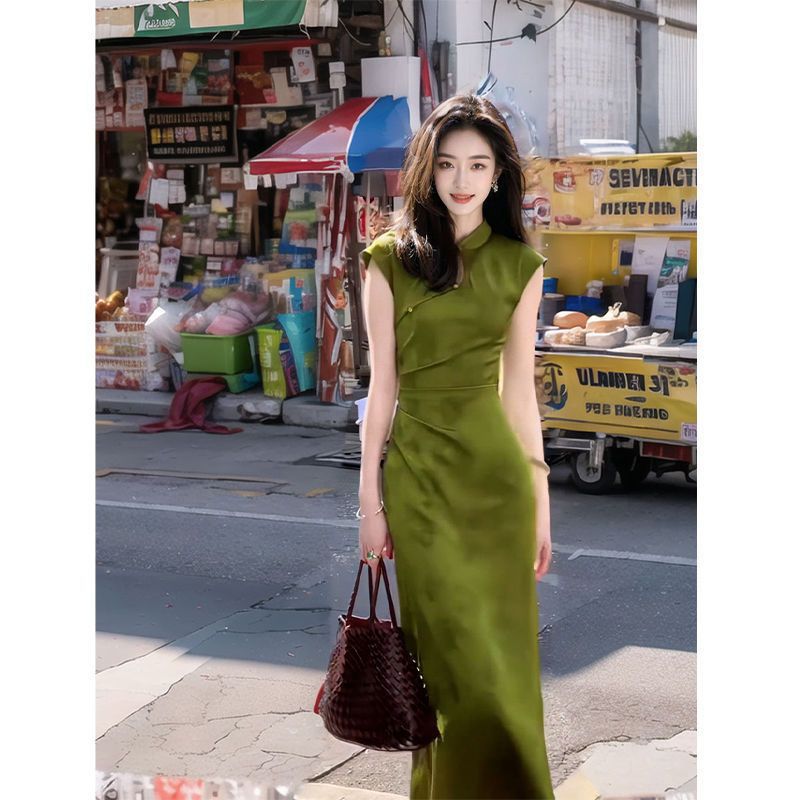 Gaun Panjang Malam Elegan Wani - Women'S Green Formal Wear ulasan dan harga