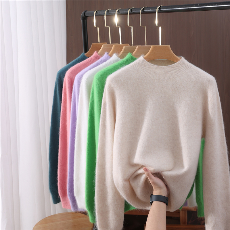 Pakaian Wanita Dasar Musim Gug - Cashmere Sweater Formal ulasan dan harga