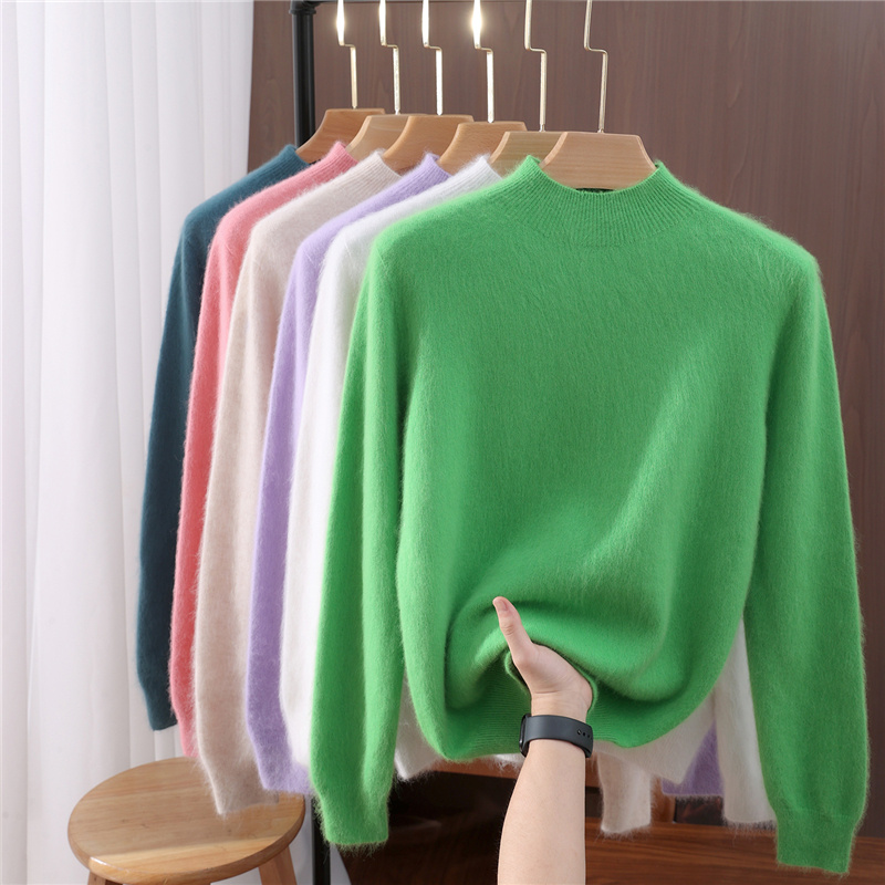 Pakaian Wanita Dasar Musim Gug - Cashmere Sweater Formal ulasan dan harga