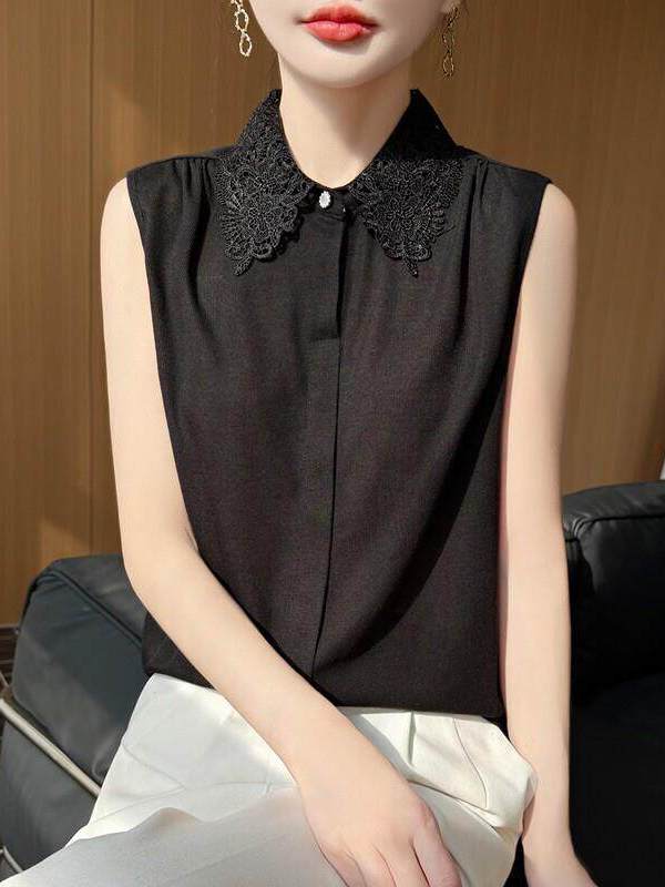 Kaos Rajut Tanpa Lengan dengan - Women Formal Wear Shirts ulasan dan harga