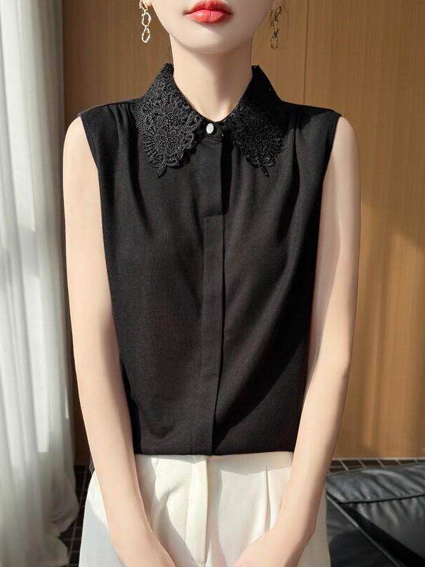 Kaos Rajut Tanpa Lengan dengan - Women Formal Wear Shirts ulasan dan harga