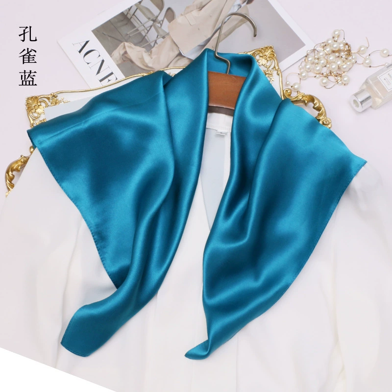 Syal Sutra Mulberry Warna Soli - Scarf Silk Neck ulasan dan harga