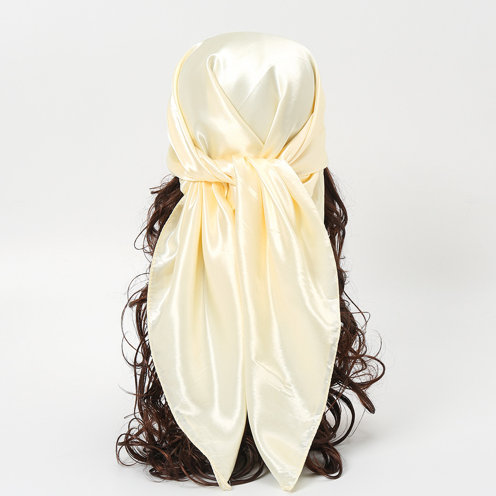 Syal Jilbab Warna Solid 90Cm u - Scarf Silk Neck ulasan dan harga