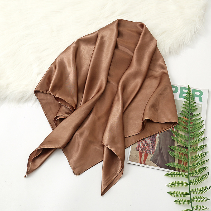 Syal Jilbab Warna Solid 90Cm u - Scarf Silk Neck ulasan dan harga