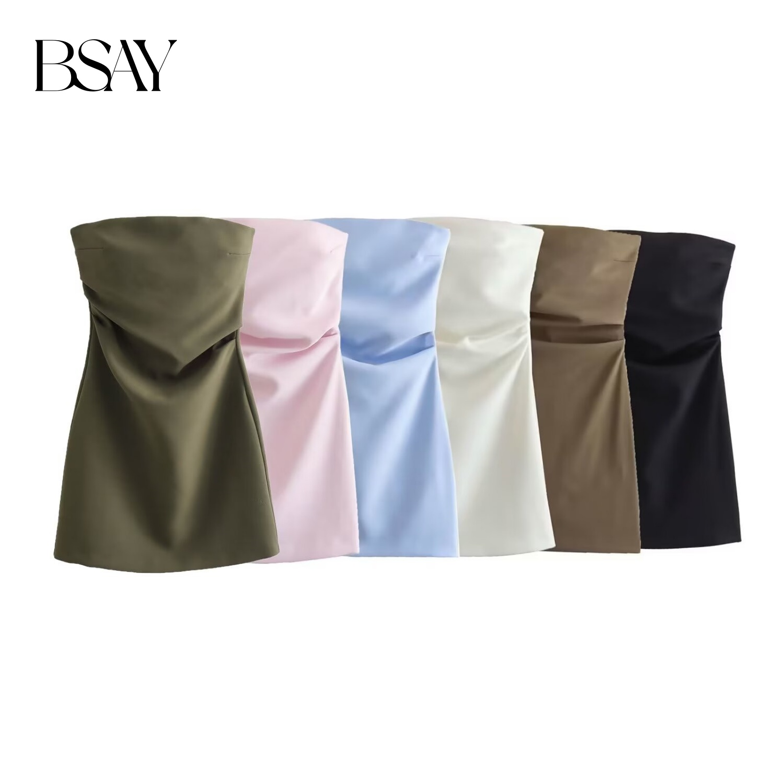 BSAY Gaun Mini Tanpa Tali Lipi - Women Formal Wear Zara ulasan dan harga
