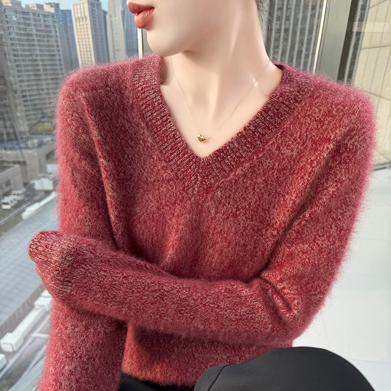 Sweter Kasmir Mink Kerah V Ben - Cashmere Sweater Formal ulasan dan harga