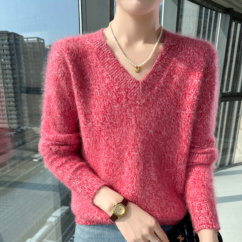 Sweter Kasmir Mink Kerah V Ben - Cashmere Sweater Formal ulasan dan harga